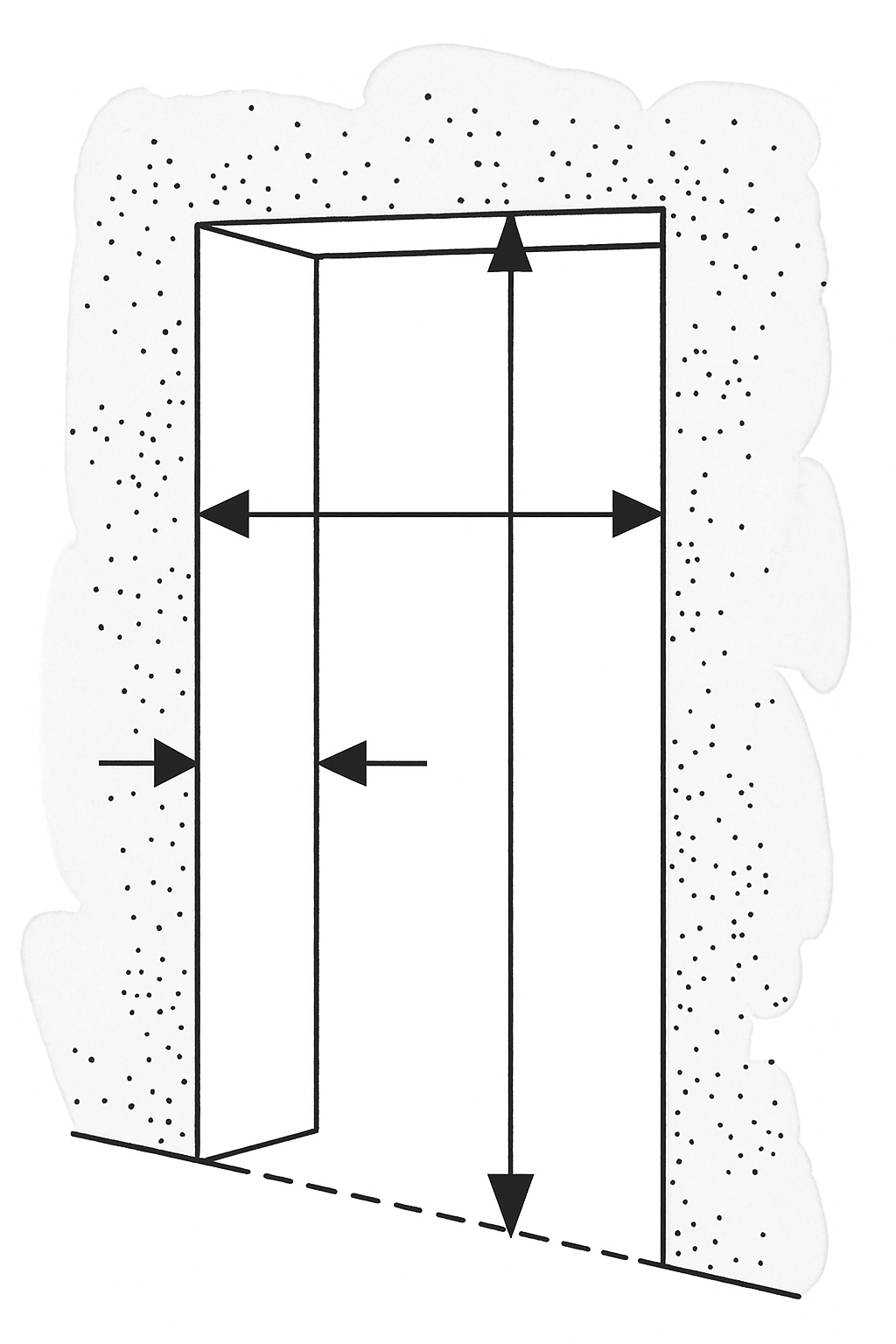 Oven asennusaukon mitoitus