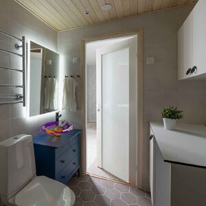 massiivinen kylpyhhuoneen ovi opaali satiini lasilla valkoinen väliovi swedoor unqiue spa 500