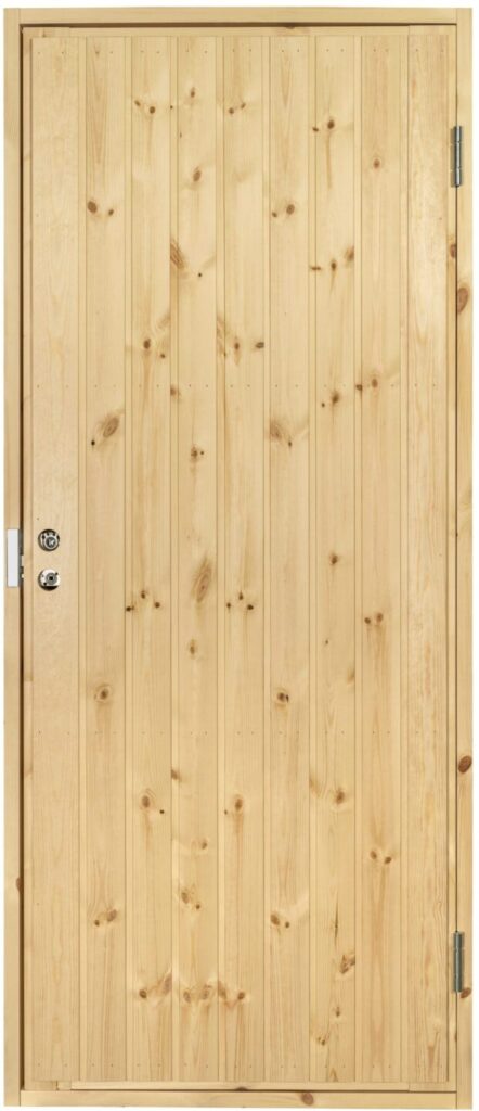 Varaston paneeliovi pystypaneloitu mänty