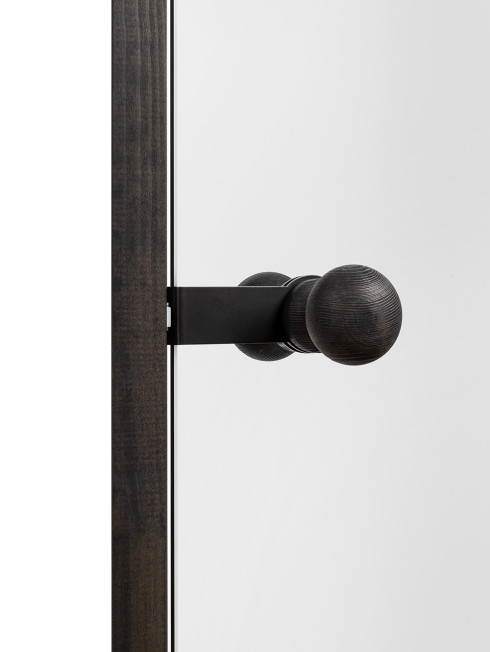 saunan lasioven nuppivedin musta