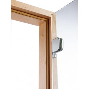 saunan lasiovi sarana ja karmi ovi avattuna