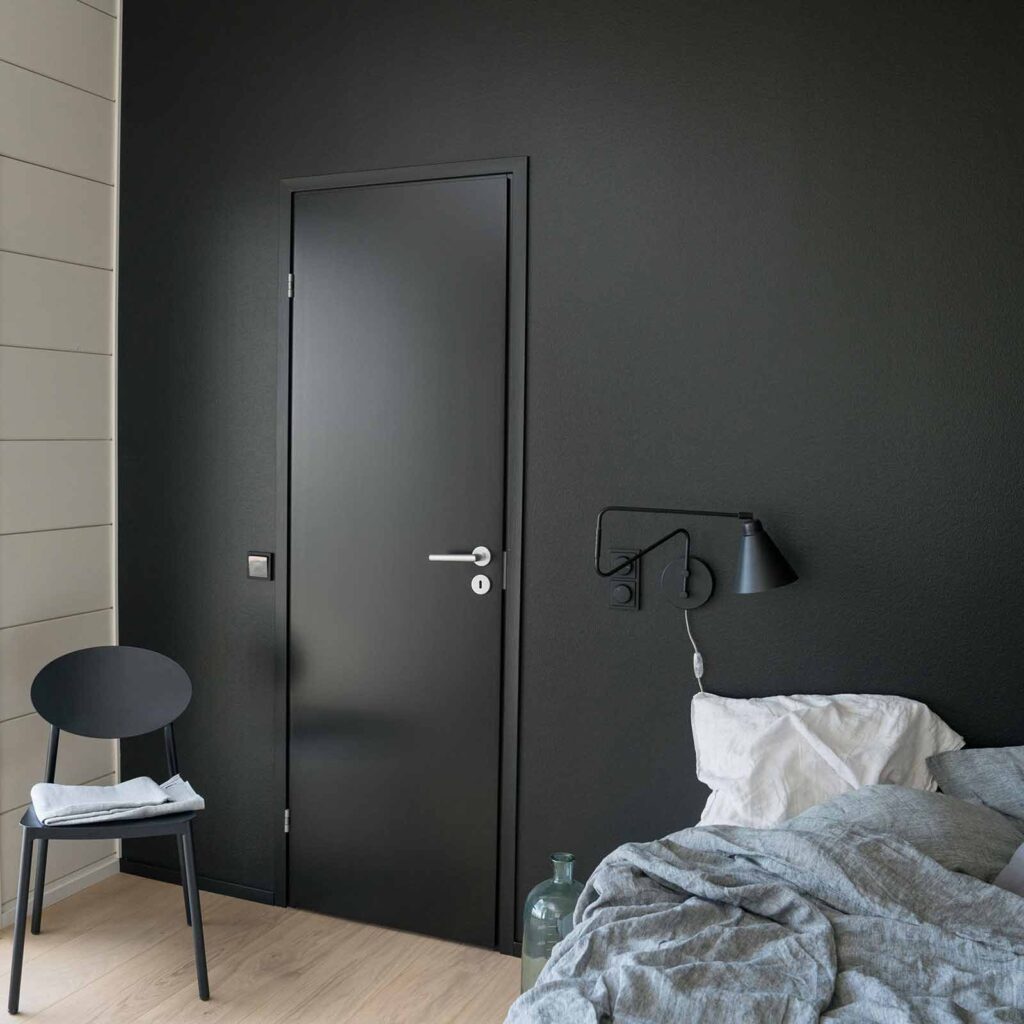 Massiivilaakaovi swedoor väliovi steady 411 musta