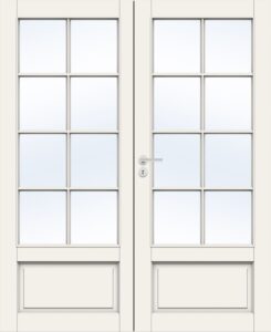 tuotekuva pariovi craft 104 väliovi koko lasinen valkoinen kirkas lasi