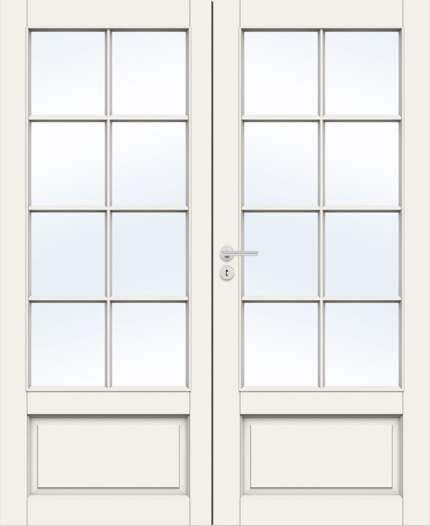 tuotekuva pariovi craft 104 väliovi koko lasinen valkoinen kirkas lasi