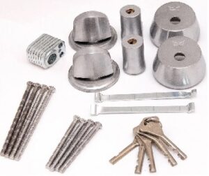 Ulko-oven lukkopesät droma satiini kromi sarjoitettu 2 lukkoa