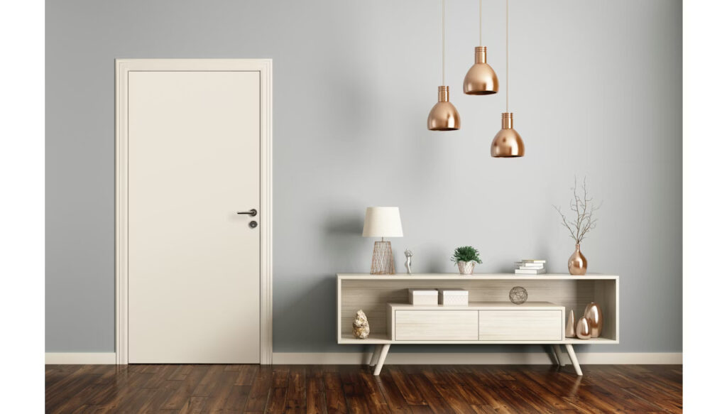 Viljandi kevytlaaka väliovi valkoinen huoneessa