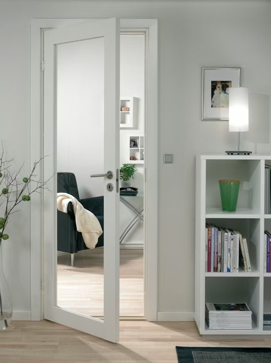 massiivinen swedoor väliovi unique 504 valkoinen kirkas lasi