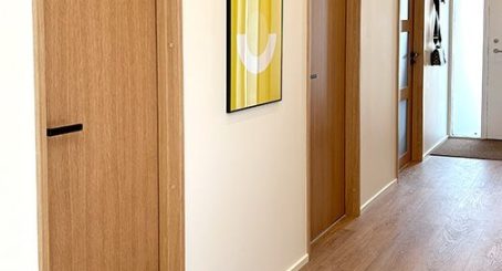 Swedoor väliovet steady 411 tammipystyviilu tammiviilu karmilla